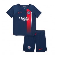 Billiga Paris Saint-Germain Barnkläder Hemma fotbollskläder till baby 2023-24 Kortärmad (+ Korta byxor)